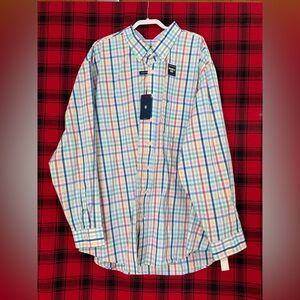 Men's IZOD Plaid Shirt NWT 4xl tall